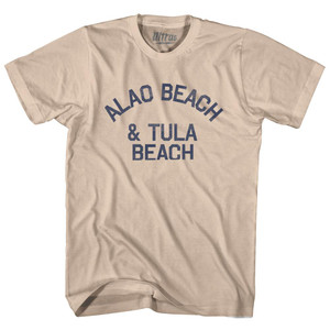 American Samoa Alao Beach & Tula Beach Adult Cotton Vintage T-shirt-Creme American Samoa Alao Beach & Tula Beach Adult Cotton Vintage T-shirt-Creme
