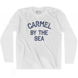 California Carmel-by-the-sea Adult Cotton Long Sleeve Vintage T-shirt - White California Carmel-by-the-sea Adult Cotton Long Sleeve Vintage T-shirt - White