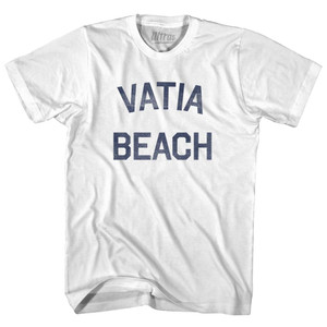 American Samoa Vatia Beach Womens Cotton Junior Cut Vintage T-shirt - White