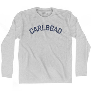 California Carlsbad Adult Cotton Long Sleeve Vintage T-shirt - Grey Heather California Carlsbad Adult Cotton Long Sleeve Vintage T-shirt - Grey Heather
