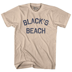 California Black's Beach Adult Cotton Vintage T-shirt - Creme