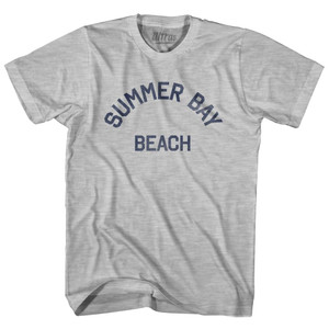 Alaska Summer Bay Beach Adult Cotton Long Sleeve Text T-shirt - Grey Heather
