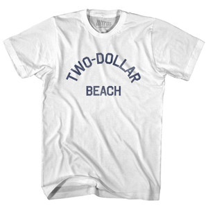 American Samoa Two-dollar Beach Adult Cotton Vintage T-shirt - White American Samoa Two-dollar Beach Adult Cotton Vintage T-shirt - White