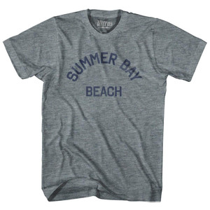 Alaska Summer Bay Beach Adult Tri-Blend Text T-shirt - Athletic Grey Alaska Summer Bay Beach Adult Tri-Blend Text T-shirt - Athletic Grey