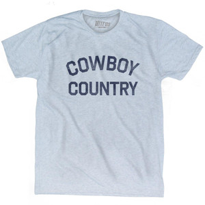 Oklahoma Cowboy Country Nickname Adult Tri-Blend T-shirt - Athletic White Oklahoma Cowboy Country Nickname Adult Tri-Blend T-shirt - Athletic White