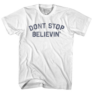 Don’t Stop Believin Youth Cotton T-shirt - White