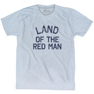 Oklahoma Land of the Red Man Nickname Adult Tri-Blend T-shirt - Athletic White Oklahoma Land of the Red Man Nickname Adult Tri-Blend T-shirt - Athletic White