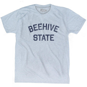 Utah Beehive State Nickname Adult Tri-Blend T-shirt - Athletic White Utah Beehive State Nickname Adult Tri-Blend T-shirt - Athletic White