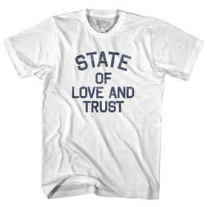 Washington State of Love and Trust Nickname Adult Cotton T-shirt - White Washington State of Love and Trust Nickname Adult Cotton T-shirt - White