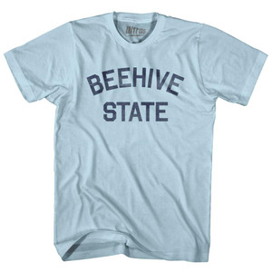 Utah Beehive State Nickname Adult Cotton T-shirt - Light Blue Utah Beehive State Nickname Adult Cotton T-shirt - Light Blue