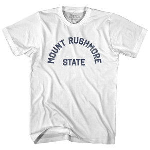 South Dakota Mount Rushmore State Nickname Adult Cotton T-shirt - White South Dakota Mount Rushmore State Nickname Adult Cotton T-shirt - White