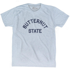 Tennessee Butternut State Nickname Adult Tri-Blend T-shirt-Athletic White Tennessee Butternut State Nickname Adult Tri-Blend T-shirt-Athletic White
