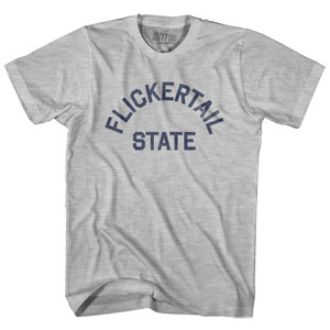 North Dakota Flickertail State Nickname Adult Cotton T-shirt - Grey Heather North Dakota Flickertail State Nickname Adult Cotton T-shirt - Grey Heather