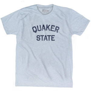 Pennsylvania Quaker State Nickname Adult Tri-Blend T-shirt - Athletic White Pennsylvania Quaker State Nickname Adult Tri-Blend T-shirt - Athletic White
