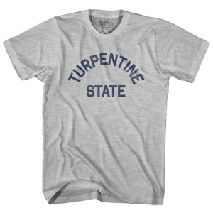 North Carolina Turpentine State Nickname Adult Cotton T-shirt-Grey Heather North Carolina Turpentine State Nickname Adult Cotton T-shirt-Grey Heather
