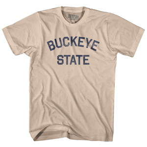 Ohio Buckeye State Nickname Adult Cotton T-shirt - Creme Ohio Buckeye State Nickname Adult Cotton T-shirt - Creme