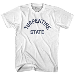 North Carolina Turpentine State Nickname Adult Cotton T-shirt - White North Carolina Turpentine State Nickname Adult Cotton T-shirt - White