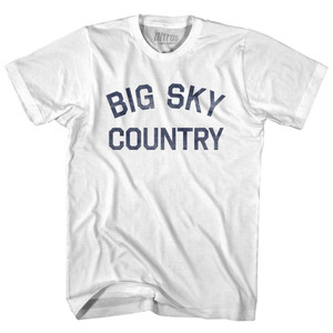 Montana Big Sky Country Nickname Adult Cotton T-shirt - White Montana Big Sky Country Nickname Adult Cotton T-shirt - White