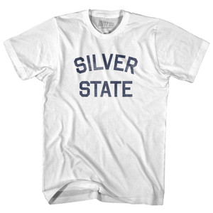 Nevada Silver State Nickname Youth Cotton T-shirt - White Nevada Silver State Nickname Youth Cotton T-shirt - White