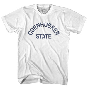 Nebraska Cornhusker State Nickname Youth Cotton T-shirt - White Nebraska Cornhusker State Nickname Youth Cotton T-shirt - White