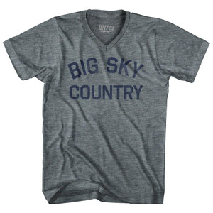 Montana Big Sky Country Nickname Adult Tri-Blend V-neck Womens Junior Cut T-shirt - Athletic Grey Montana Big Sky Country Nickname Adult Tri-Blend V-neck Womens Junior Cut T-shirt - Athletic Grey
