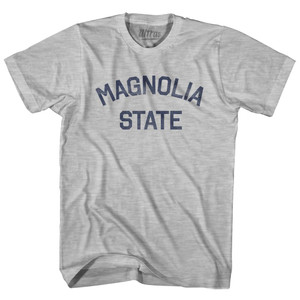 Mississippi Magnolia State Nickname Adult Cotton T-shirt - Grey Heather Mississippi Magnolia State Nickname Adult Cotton T-shirt - Grey Heather