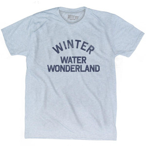 Michigan Winter Water Wonderland Nickname Adult Tri-Blend T-shirt - Athletic White