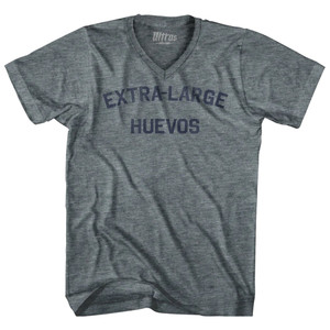 Extra Large Huevos Tri-Blend V-neck Womens Junior Cut T-shirt - Athletic Grey Extra Large Huevos Tri-Blend V-neck Womens Junior Cut T-shirt - Athletic Grey