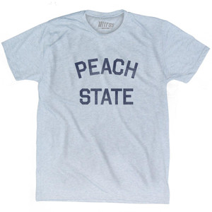 Georgia Peach State Nickname Adult Tri-Blend T-shirt - Athletic White Georgia Peach State Nickname Adult Tri-Blend T-shirt - Athletic White