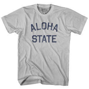 Aloha State Nickname Adult Cotton T-shirt - Cool Grey Aloha State Nickname Adult Cotton T-shirt - Cool Grey