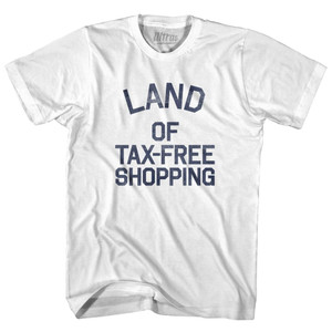 Delaware Land of Tax-Free Shopping Nickname Womens Cotton Junior Cut T-Shirt-White Delaware Land of Tax-Free Shopping Nickname Womens Cotton Junior Cut T-Shirt-White