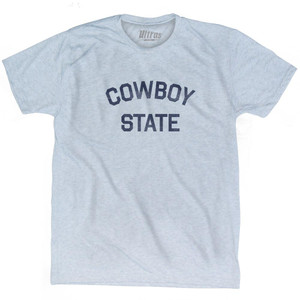 Wyoming Cowboy State Nickname Adult Tri-Blend T-shirt - Athletic White Wyoming Cowboy State Nickname Adult Tri-Blend T-shirt - Athletic White