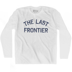The Last Frontier State Nickname Adult Cotton Long Sleeve T-shirt-White The Last Frontier State Nickname Adult Cotton Long Sleeve T-shirt-White