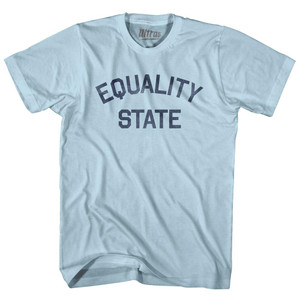 Wyoming Equality State Nickname Adult Cotton T-shirt - Light Blue Wyoming Equality State Nickname Adult Cotton T-shirt - Light Blue
