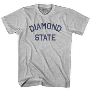 Delaware Diamond State Nickname Adult Cotton T-shirt - Grey Heather Delaware Diamond State Nickname Adult Cotton T-shirt - Grey Heather