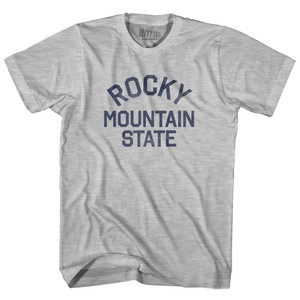 Colorado Rocky Mountain State Nickname Adult Cotton T-shirt - Grey Heather Colorado Rocky Mountain State Nickname Adult Cotton T-shirt - Grey Heather