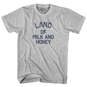 California Land of Milk and Honey Nickname Adult Cotton T-shirt - Grey Heather California Land of Milk and Honey Nickname Adult Cotton T-shirt - Grey Heather