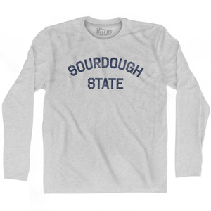 Alaska State Sourdough Nickname Adult Cotton Long Sleeve T-shirt - Grey Heather Alaska State Sourdough Nickname Adult Cotton Long Sleeve T-shirt - Grey Heather