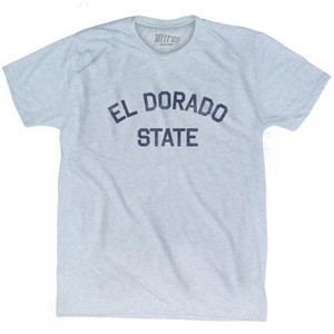 California El Dorado State Nickname Adult Tri-Blend T-shirt-Athletic White California El Dorado State Nickname Adult Tri-Blend T-shirt-Athletic White
