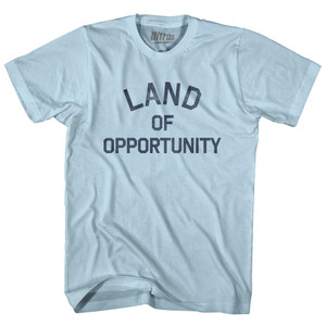 Arkansas Land of Opportunity Nickname Adult Cotton T-shirt - Light Blue