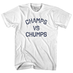 Champs vs Chumps Adult Cotton T-shirt - White