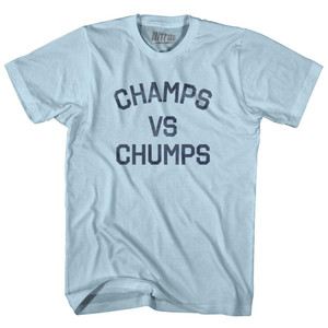 Champs vs Chumps Adult Cotton T-shirt - Light Blue