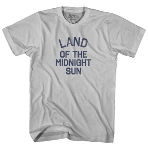 Alaska Land of the Midnight Sun Nickname Adult Cotton T-shirt - Cool Grey Alaska Land of the Midnight Sun Nickname Adult Cotton T-shirt - Cool Grey
