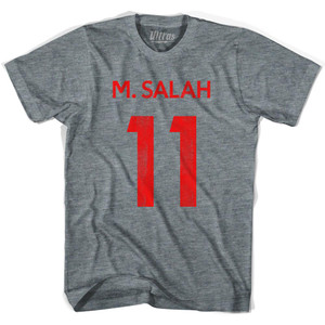 M. Salah 11 Liverpool Womens Tri-Blend Soccer Junior Cut T-shirt-Athletic Grey M. Salah 11 Liverpool Womens Tri-Blend Soccer Junior Cut T-shirt-Athletic Grey