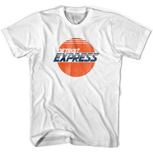 Detroit Express NASL Soccer Womens Cotton Soccer Junior Cut T-shirt - White Detroit Express NASL Soccer Womens Cotton Soccer Junior Cut T-shirt - White