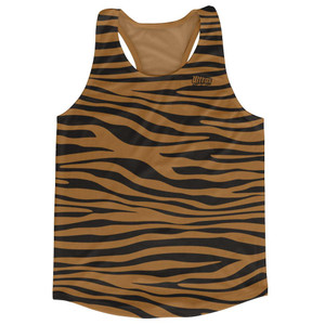 Brown & Black Zebra Running Tank Top Racerback Track & Cross Country Singlet Jersey Made In USA-Brown & Black Brown & Black Zebra Running Tank Top Racerback Track & Cross Country Singlet Jersey Made In USA-Brown & Black