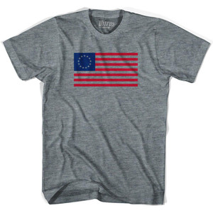 Betsy Ross American Flag Womens Tri-Blend Soccer Junior Cut T-shirt - Athletic Grey Betsy Ross American Flag Womens Tri-Blend Soccer Junior Cut T-shirt - Athletic Grey