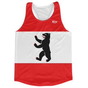 Berlin City Flag Running Tank Top Racerback Track and Cross Country Singlet Jersey Made In USA-Red Berlin City Flag Running Tank Top Racerback Track and Cross Country Singlet Jersey Made In USA-Red