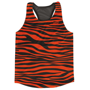 Black & Tennessee Orange Zebra Running Tank Top Racerback Track & Cross Country Singlet Jersey Made In USA-Black & Tennessee Orange Black & Tennessee Orange Zebra Running Tank Top Racerback Track & Cross Country Singlet Jersey Made In USA-Black & Tennessee Orange