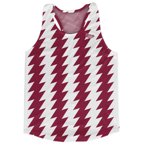 Ultras Maroon Red & White Lighting Running Track Cross Country Racerback Tops Made In USA-Maroon Red & White Ultras Maroon Red & White Lighting Running Track Cross Country Racerback Tops Made In USA-Maroon Red & White